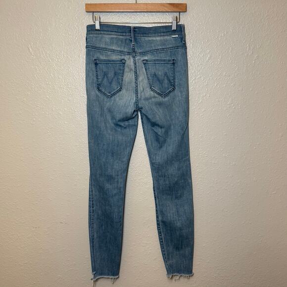 MOTHER Stunner Zip Ankle Step Fray Good Girls Do High-Rise Denim Jean Size 25 - Picture 4 of 11